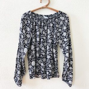 NWT Anthropologie Off the Shoulder Floral Top S